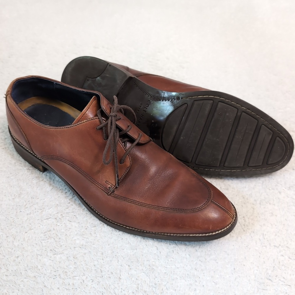 Cole Haan Grand.OS Lenox Hill Split Oxford C11629 Shoes Mens 9.5 Brown Excellent